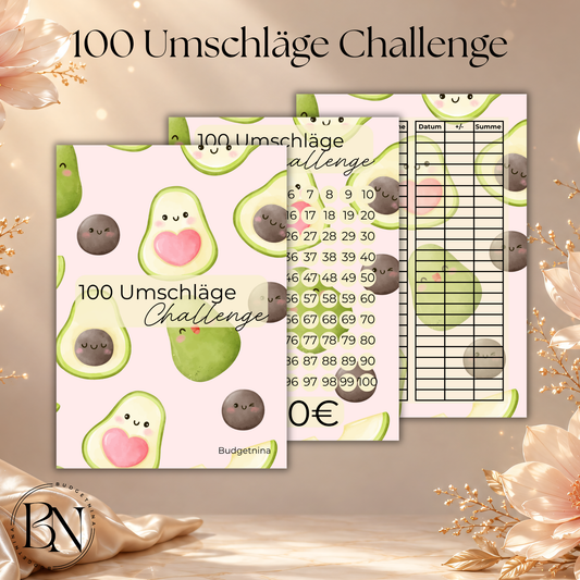 100 Umschläge Challenge Avocado