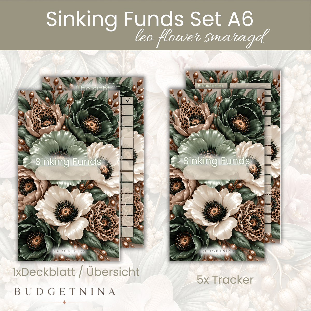 Sinking Funds Set A6 - Leo flower smaragd