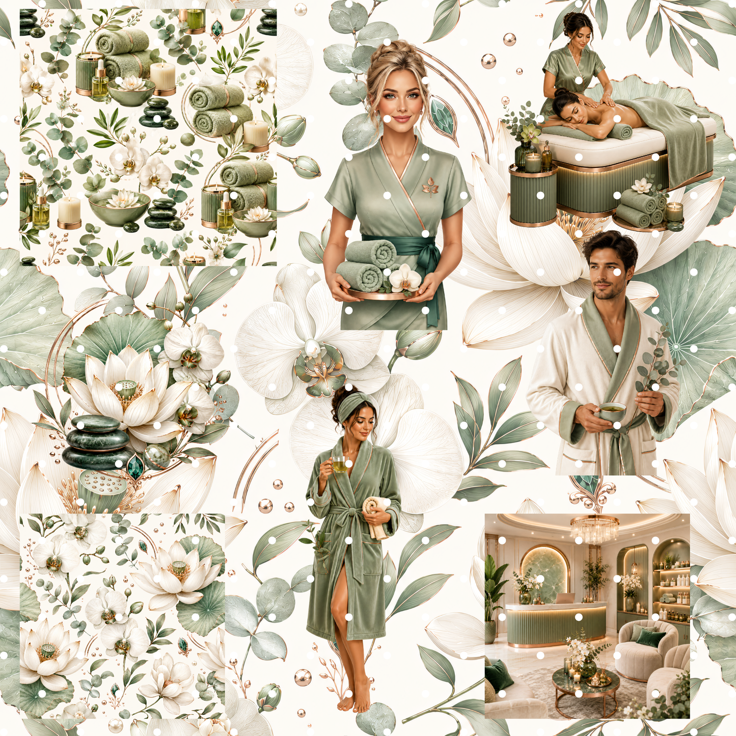 Spa & Wellness Clipart Set – 34 Relax, Beauty & Massage PNGs