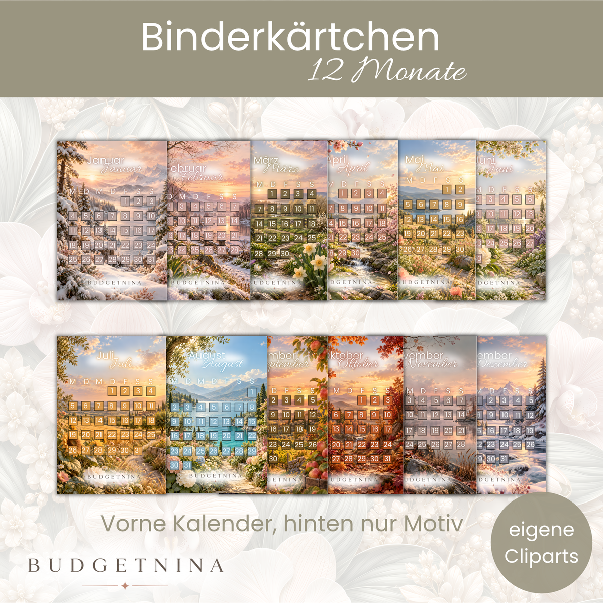 Binderkärtchen 12 Monate