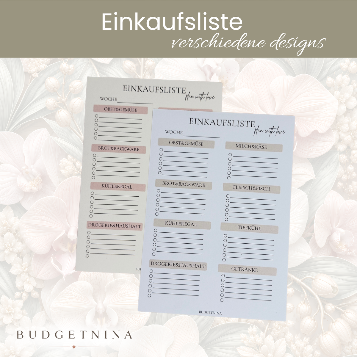 Menüplaner + Einkaufsliste