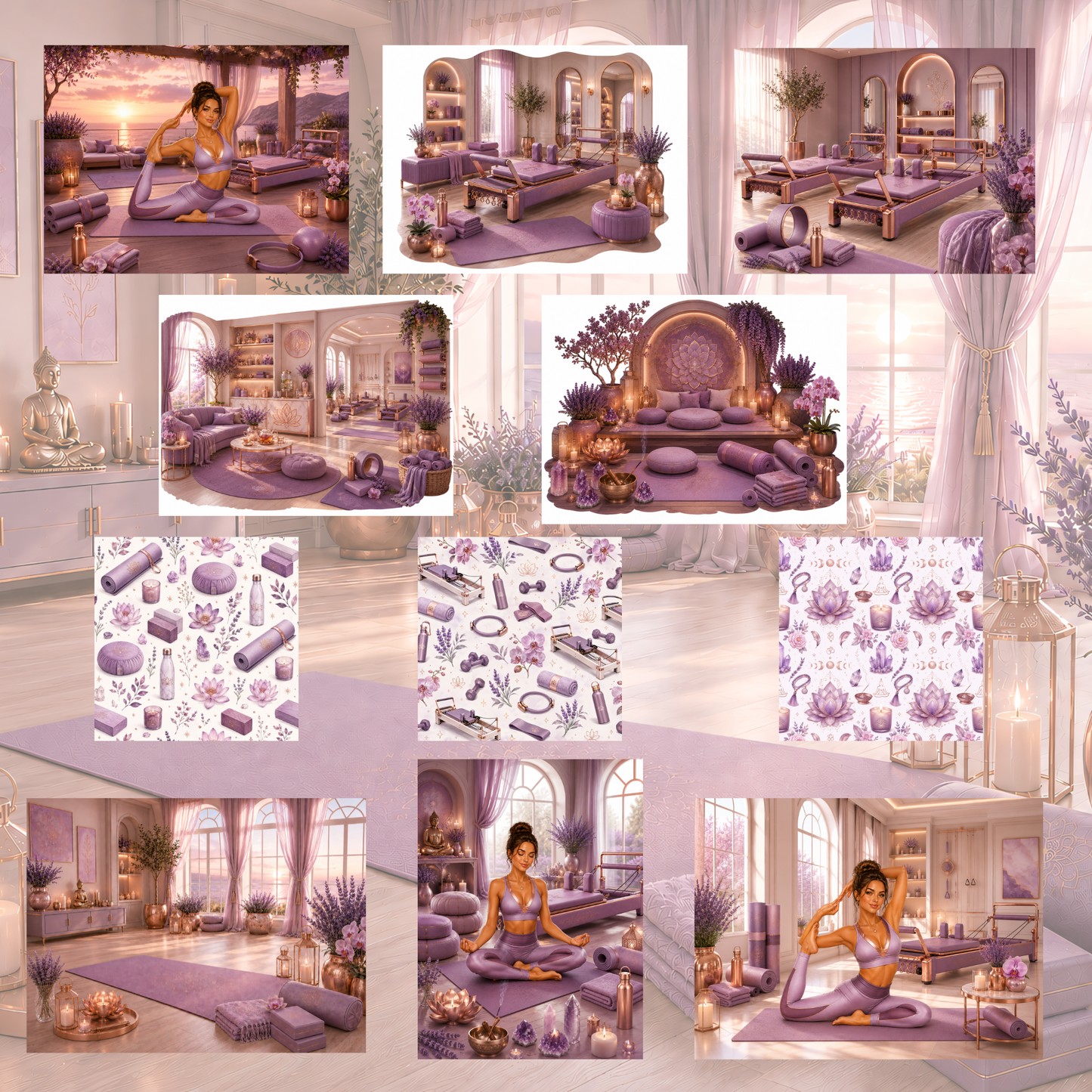 Yoga & Pilates Clipart Set – 29 Wellness & Fitness PNGs