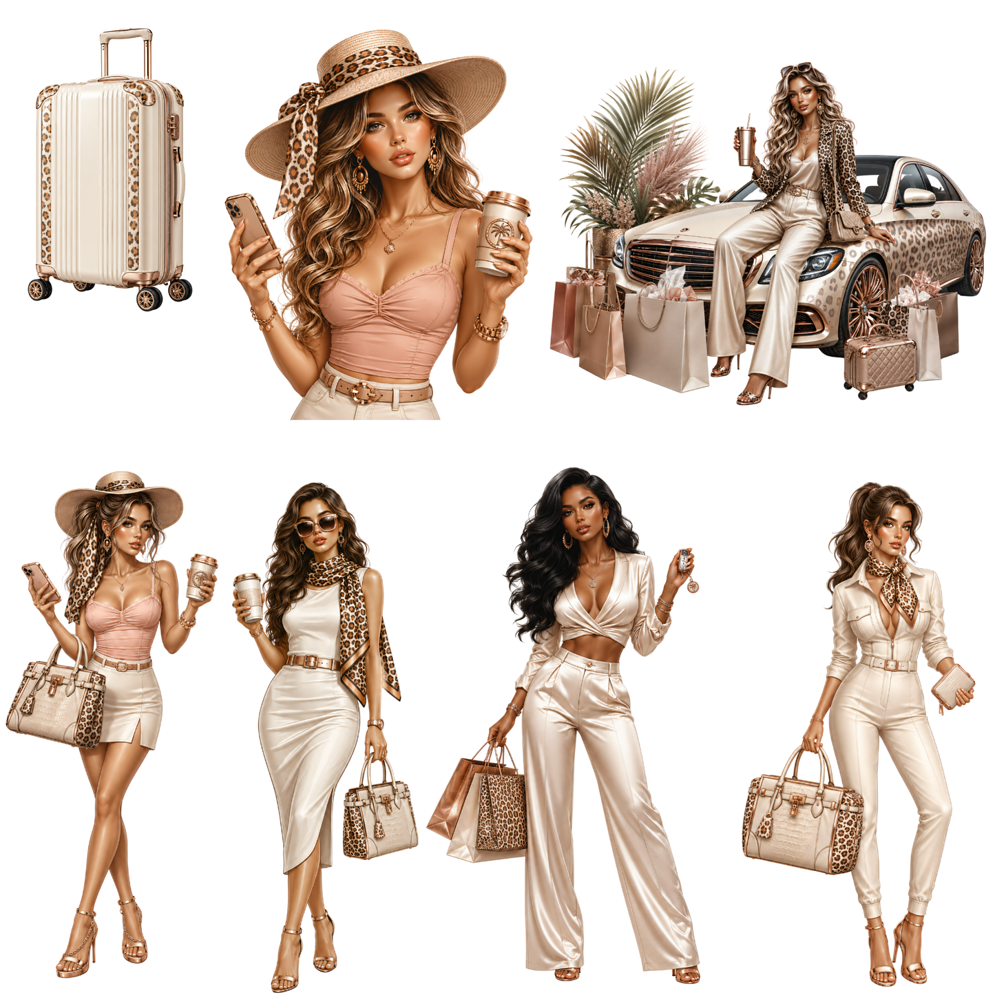 LA Leo Cars – Digitales Clipart Set (73 PNG)