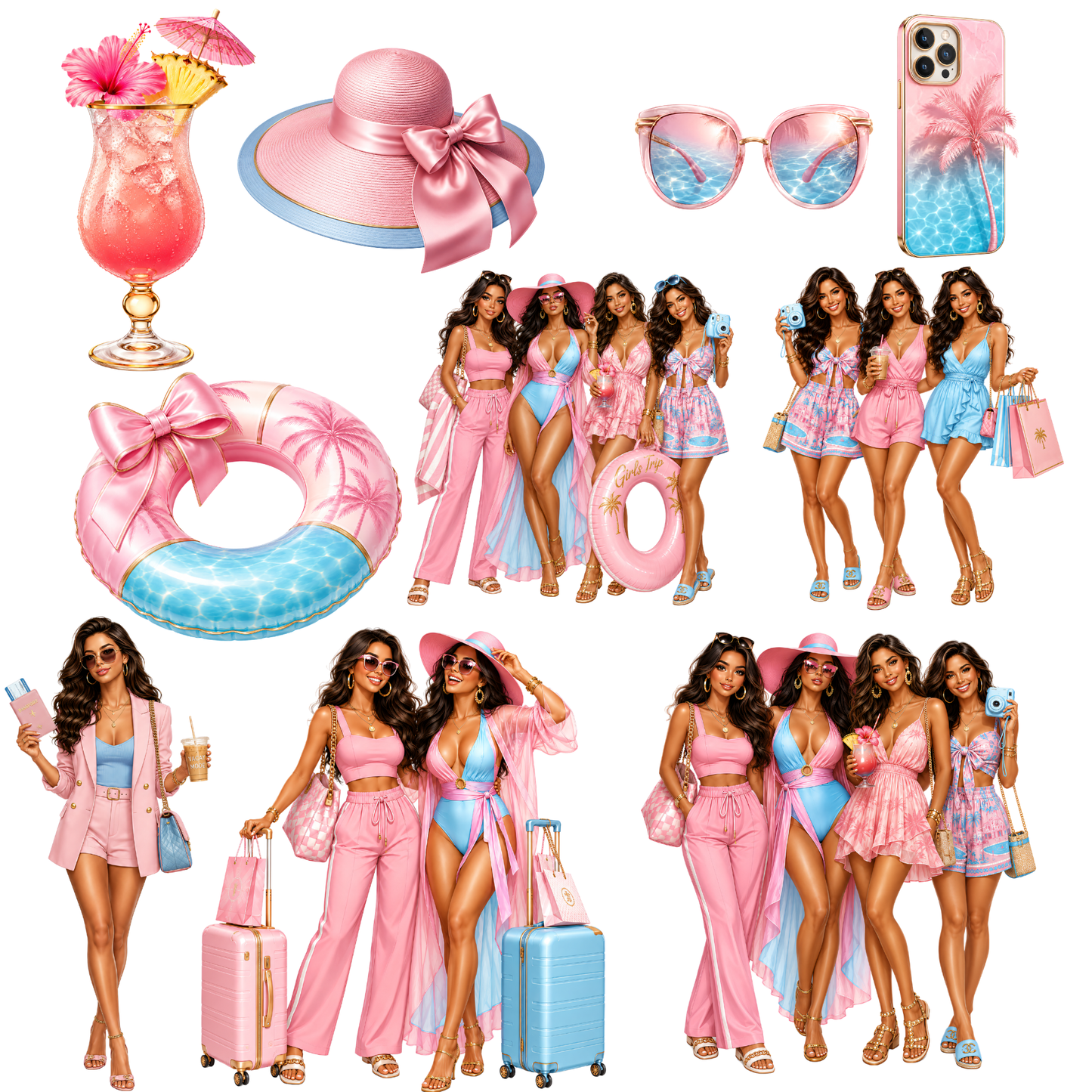 Girls Trip – Clipart Set (79 PNG)