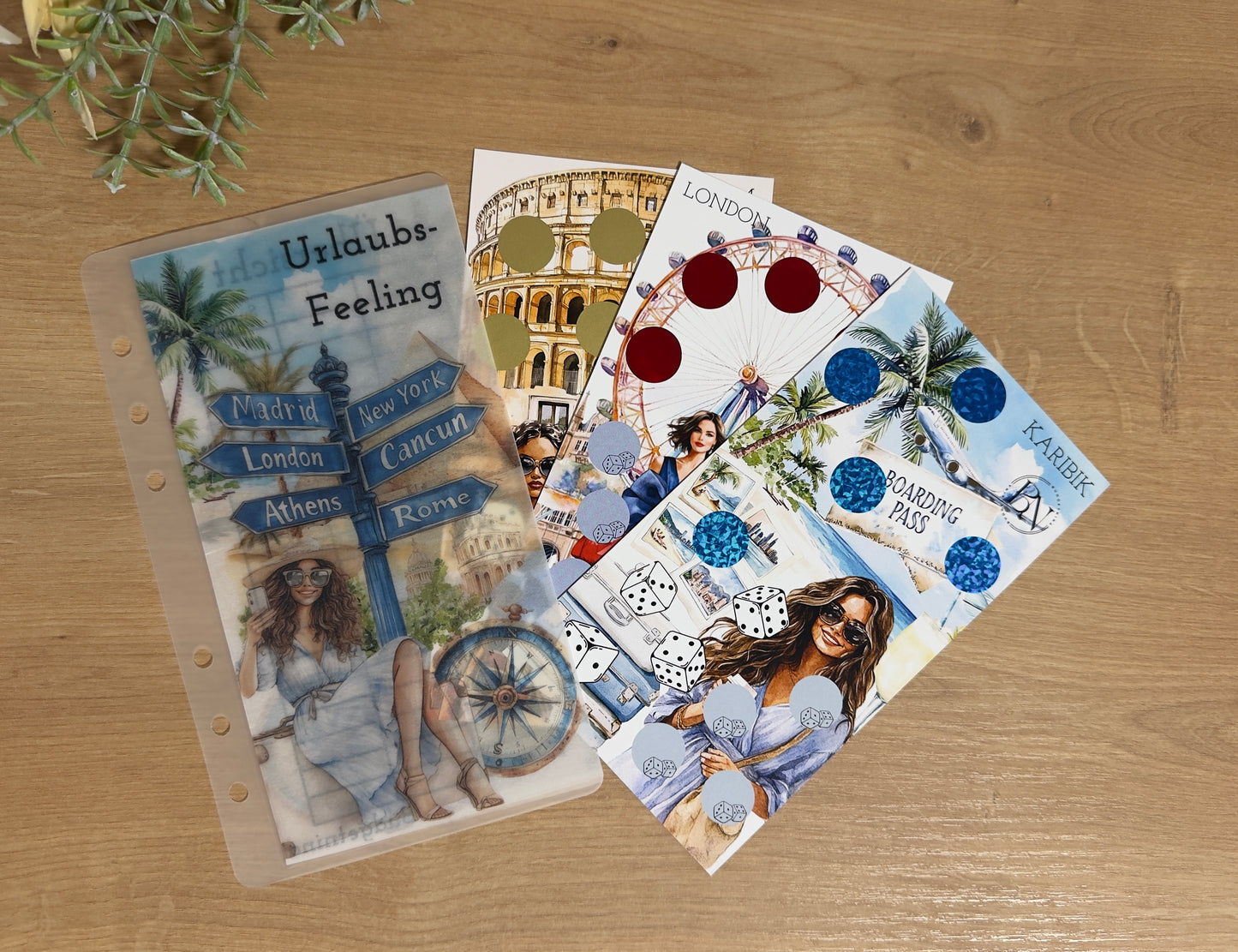 Sparchallenge Set „Urlaubs-Feeling“ – Umschlag & 3 Challenges