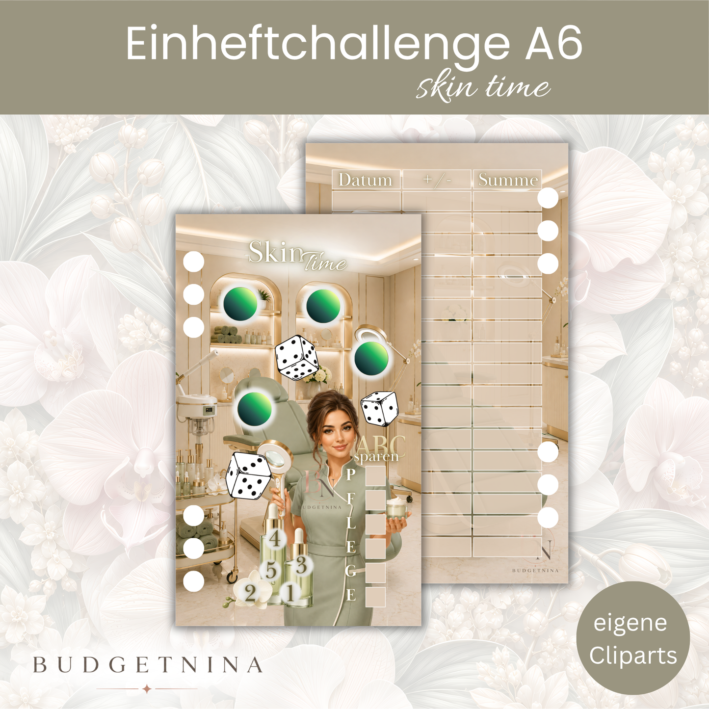 Einheftchallenge "Skin Time" – Kompakte Beauty Sparchallenge