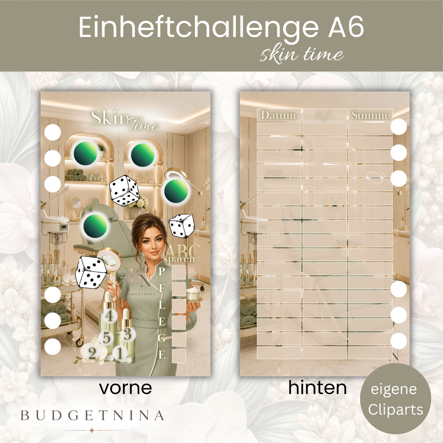 Einheftchallenge "Skin Time" – Kompakte Beauty Sparchallenge