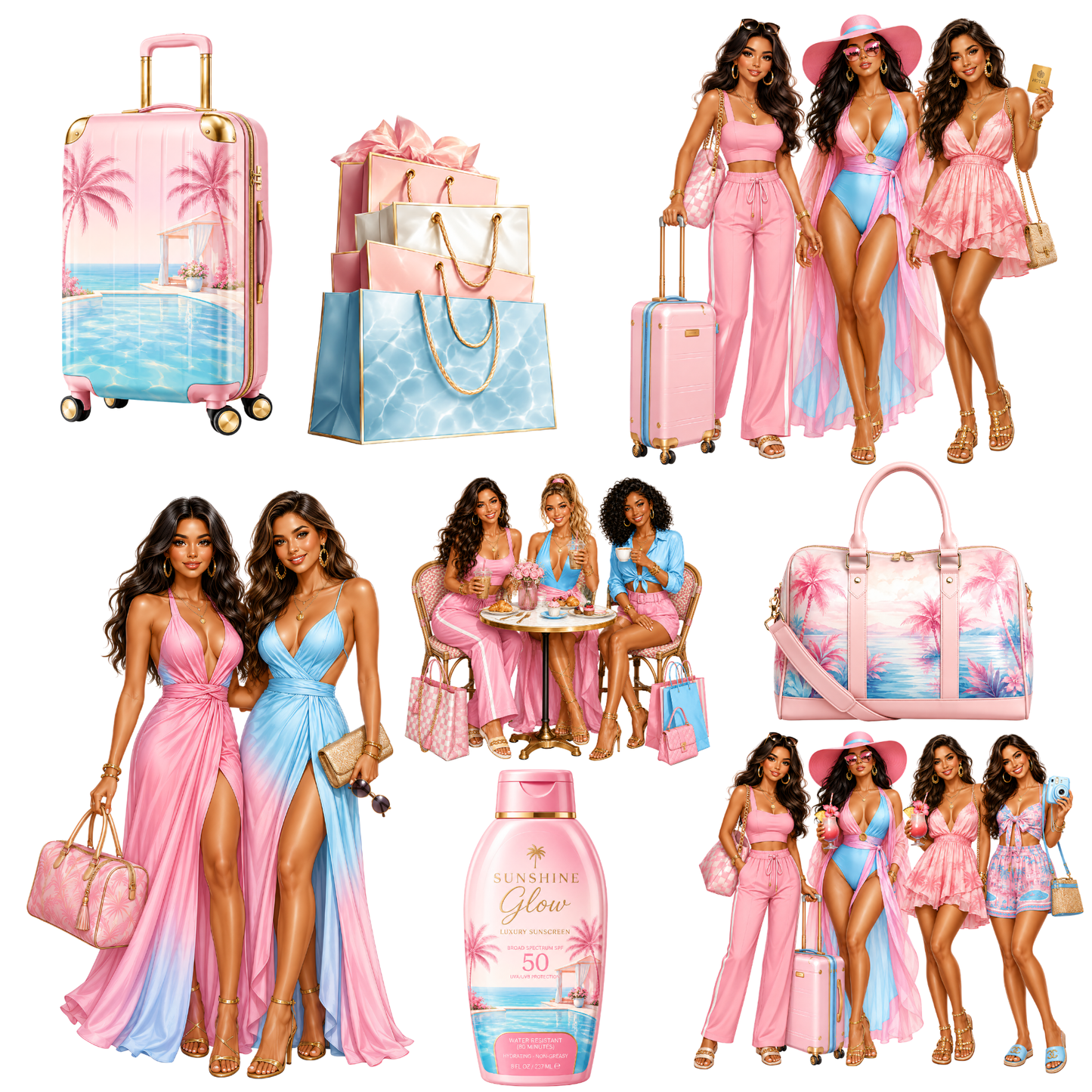 Girls Trip – Clipart Set (79 PNG)