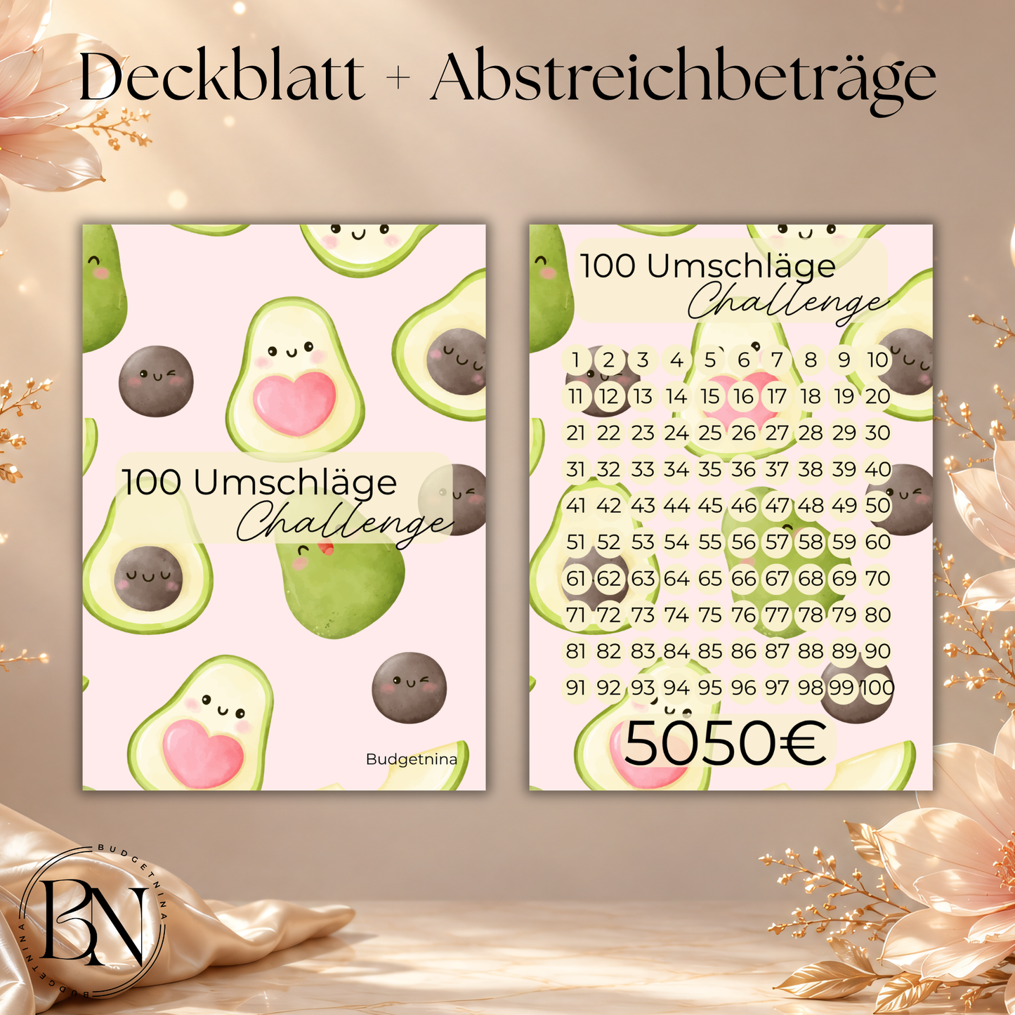 100 Umschläge Challenge Avocado