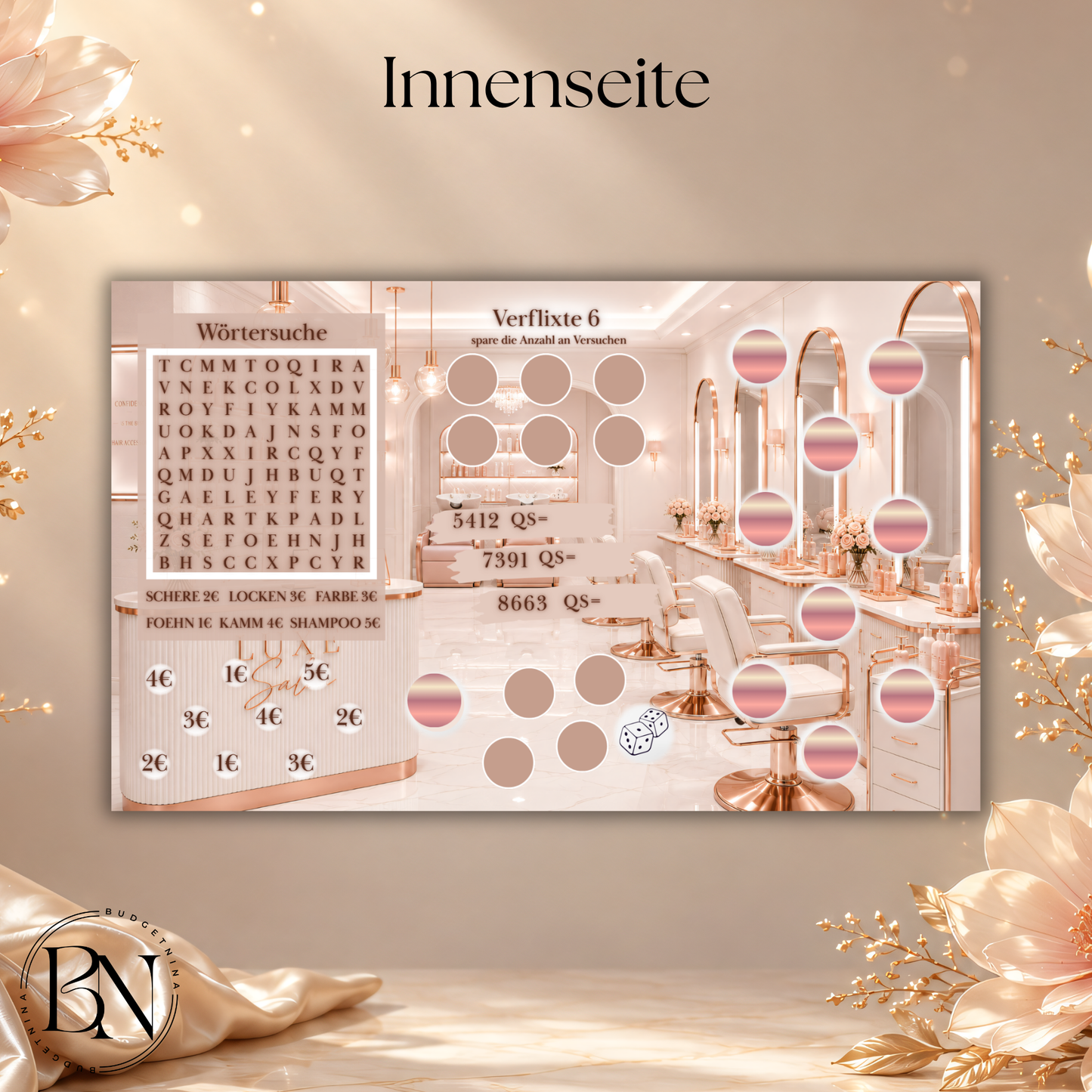 3er Klappkarte "Friseurbesuch" – XL Beauty Sparchallenge