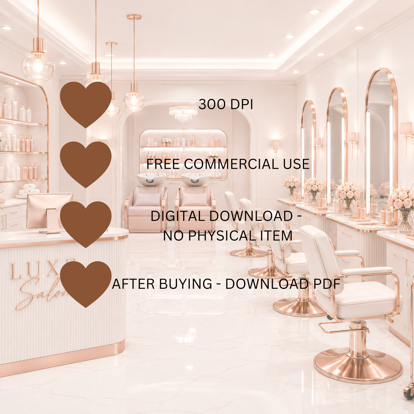 Luxury Friseur Clipart Set – 24 Hair Salon & Beauty PNGs