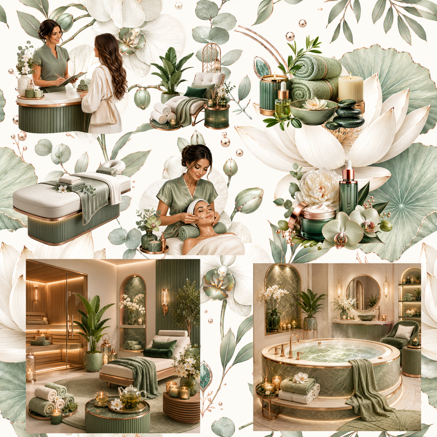 Spa & Wellness Clipart Set – 34 Relax, Beauty & Massage PNGs