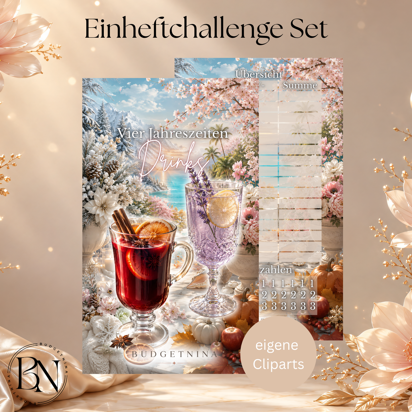 Einheftchallenge-Set „Vier Jahreszeiten Drinks“