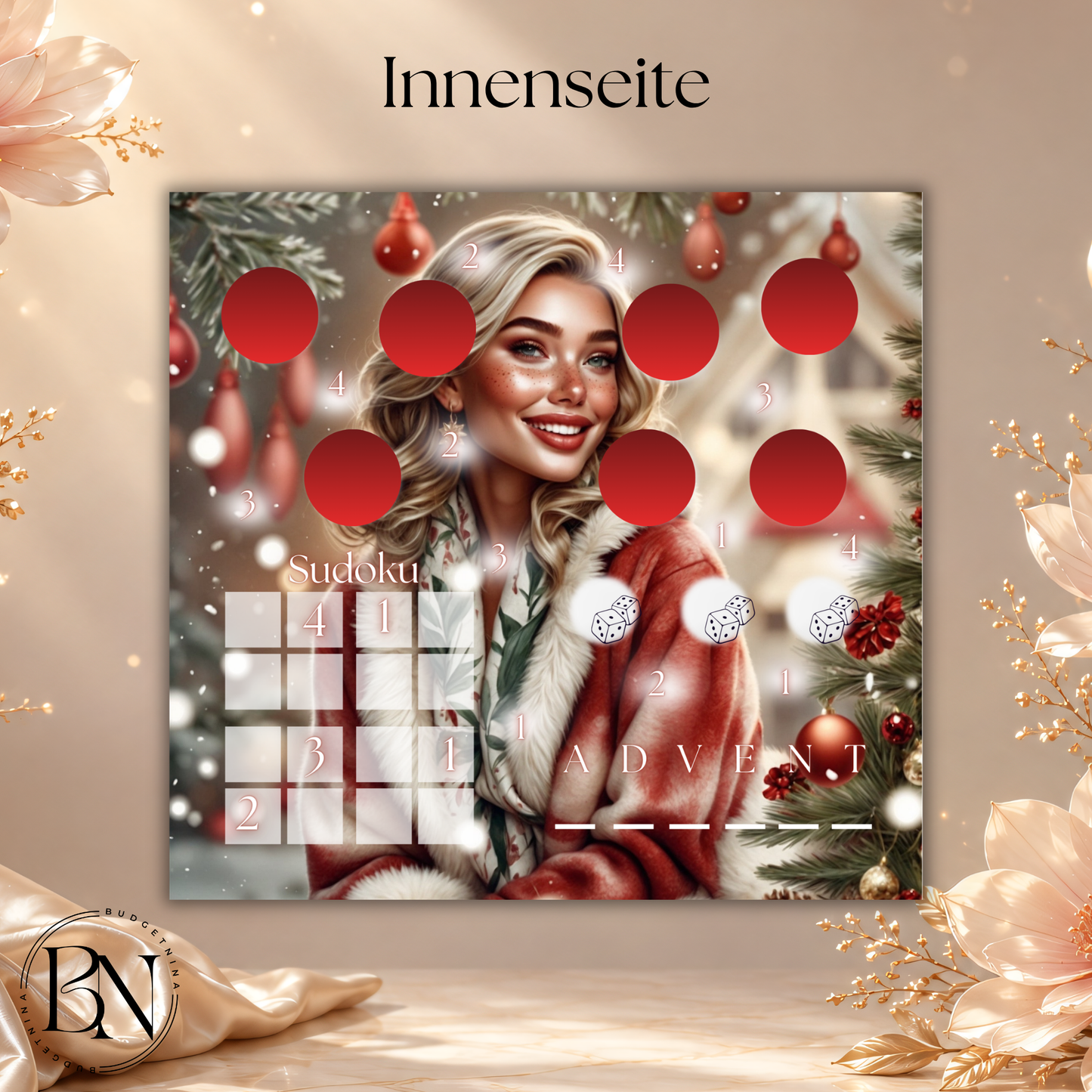 Adventskalender sparer - 2er Klappkarte