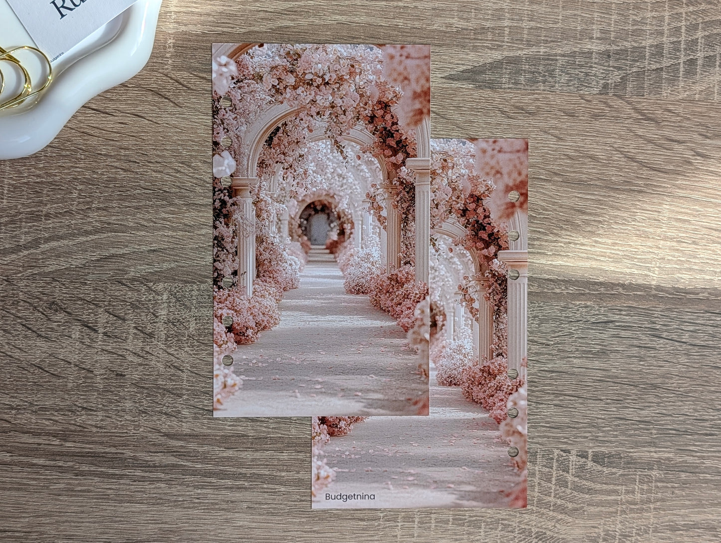 A6 Dashboard Blütenbogen Rosa