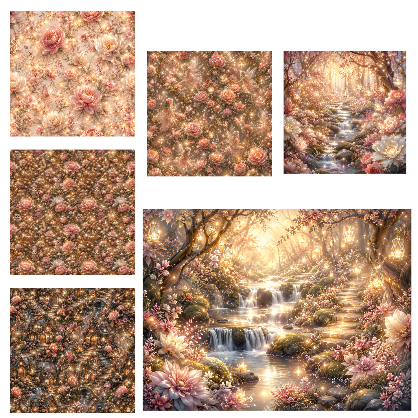 Enchanted Woodland Magic Clipart Set – Magischer Wald & Feen (33 PNG)
