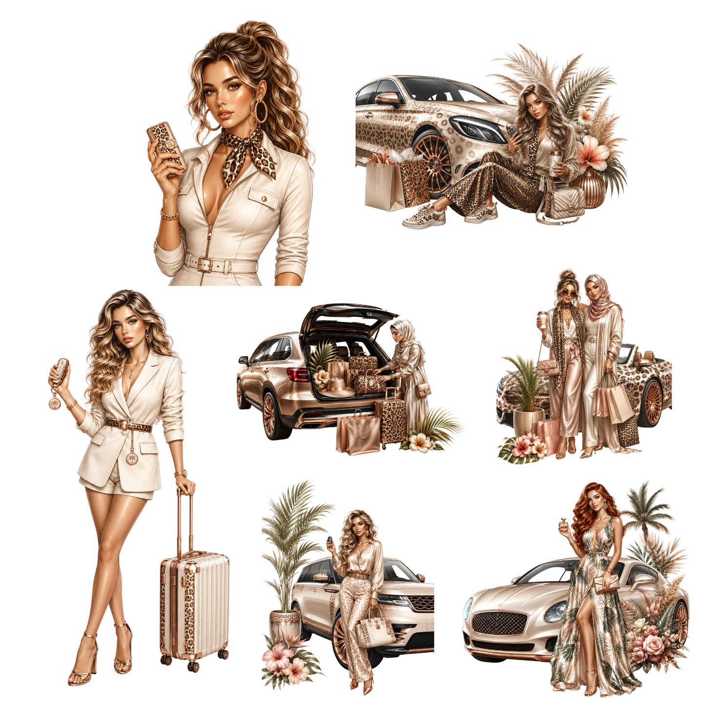 LA Leo Cars – Digitales Clipart Set (73 PNG)