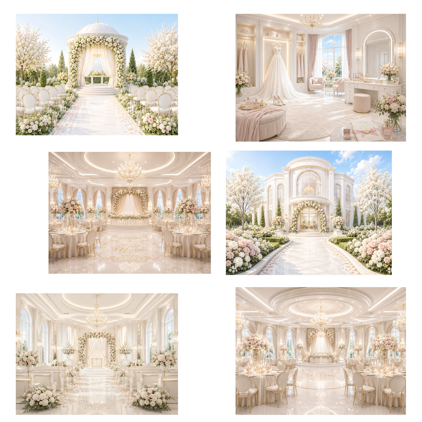 Wedding Clipart Set – 42 Elegante Hochzeits-PNGs