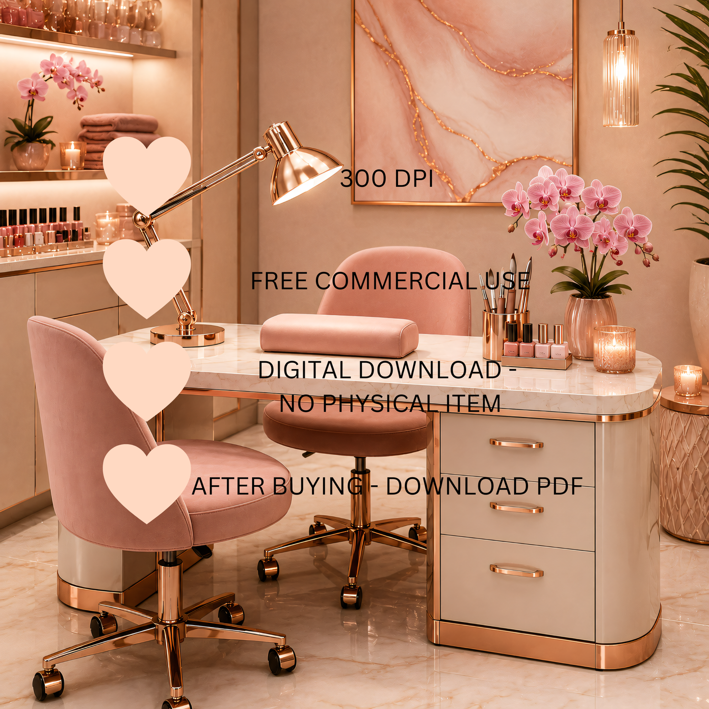 Nagelstudio Clipart Set – 32 Maniküre & Beauty Salon PNGs