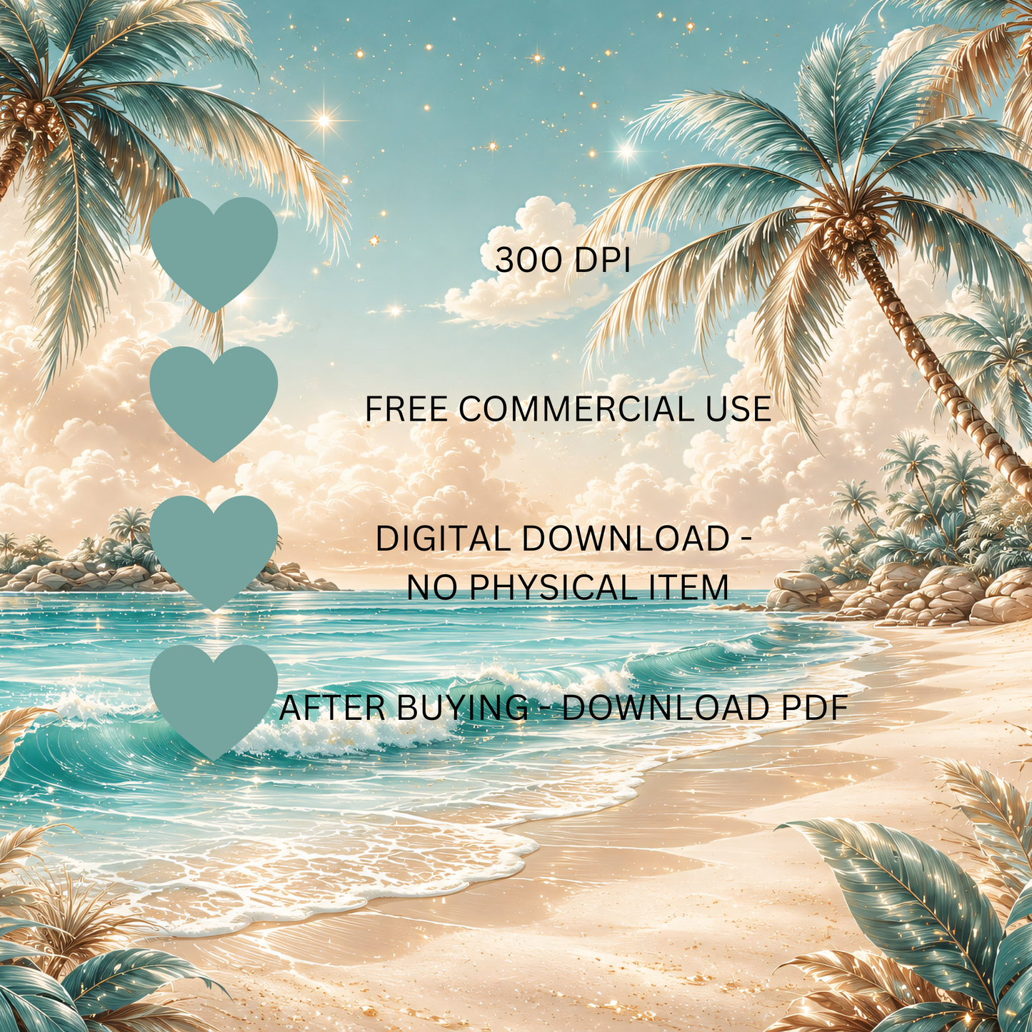 Azur Beach Clipart Set – 54 Sommer & Urlaubs PNGs