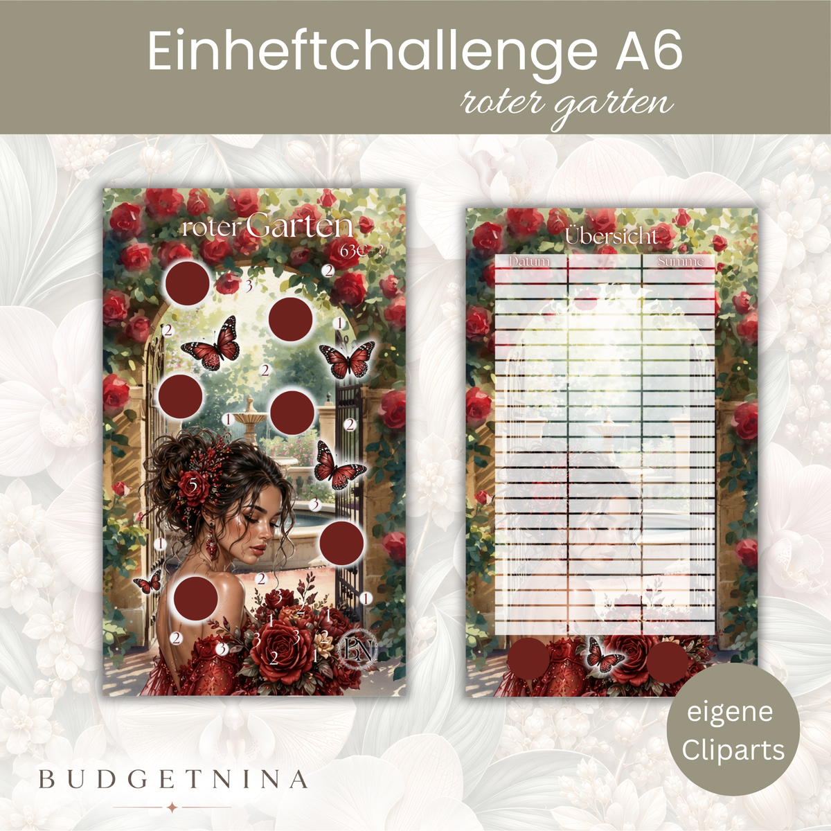 Roter Garten - A6 Einheftchallenge