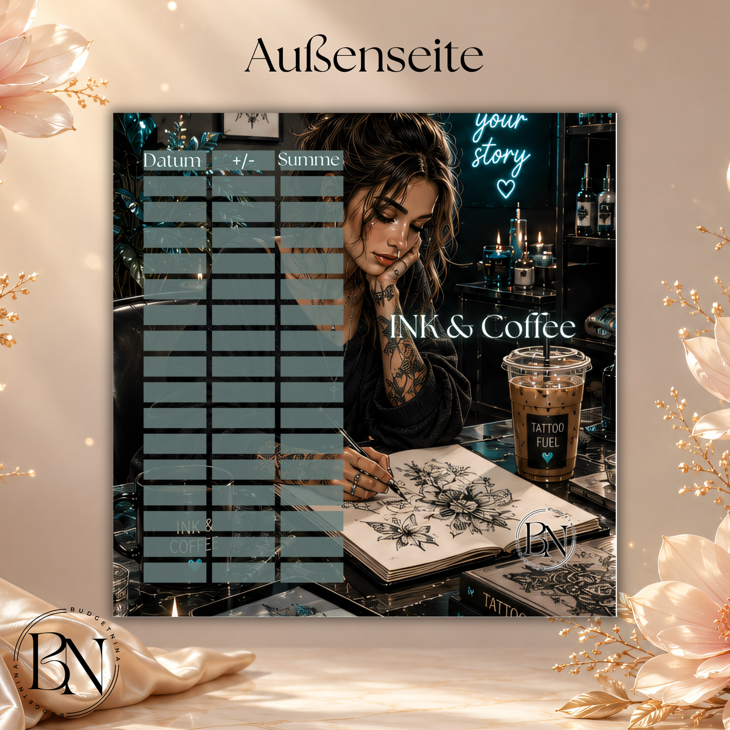 Ink & Coffee 2er Klappkarte