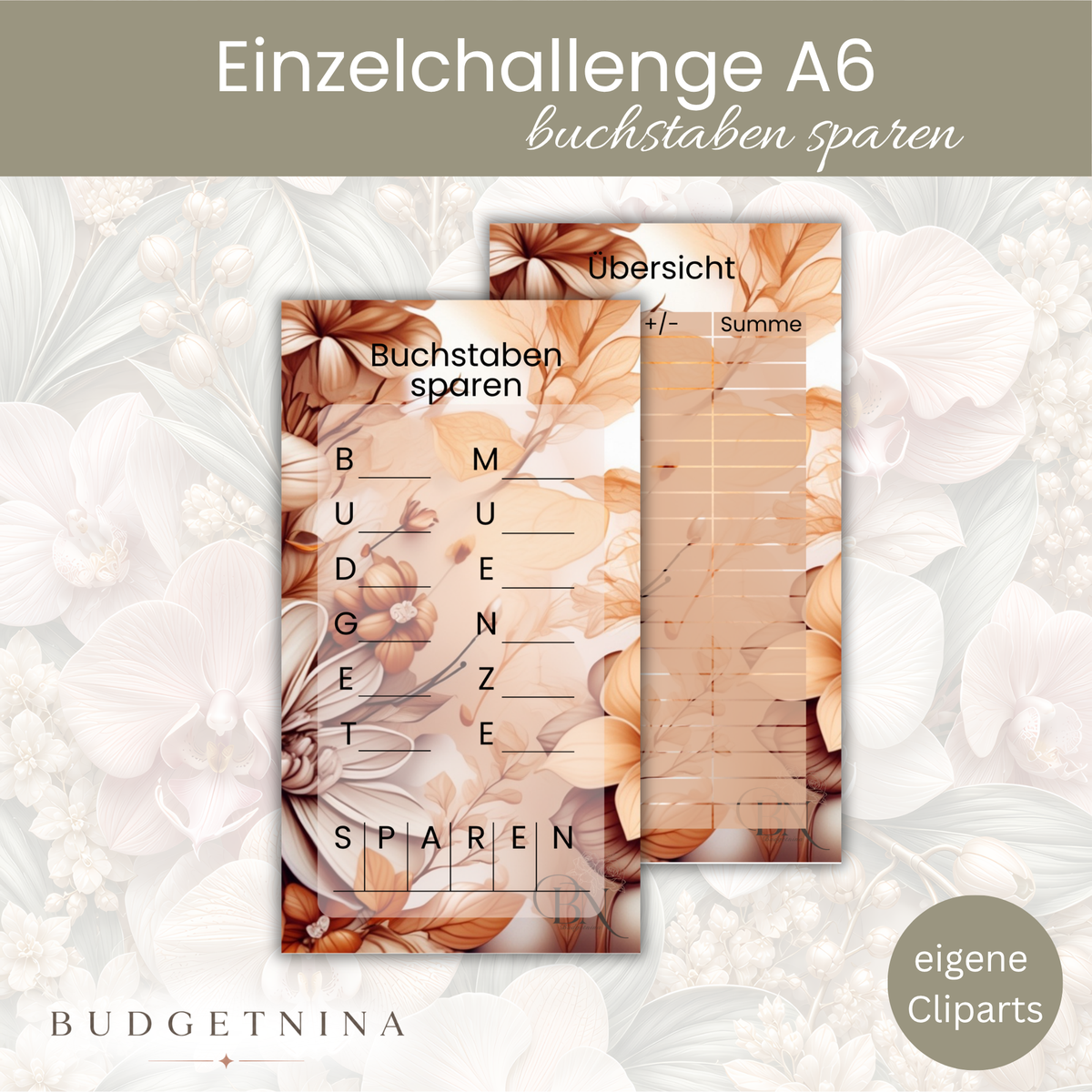 Buchstaben sparen - A6 Einzelchallenge