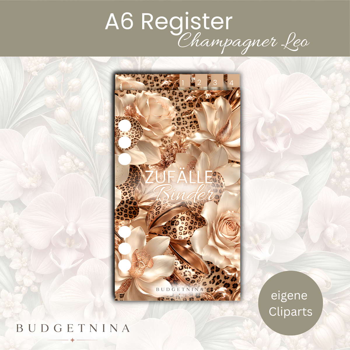 Champagner Leo – 4er Register Set A6