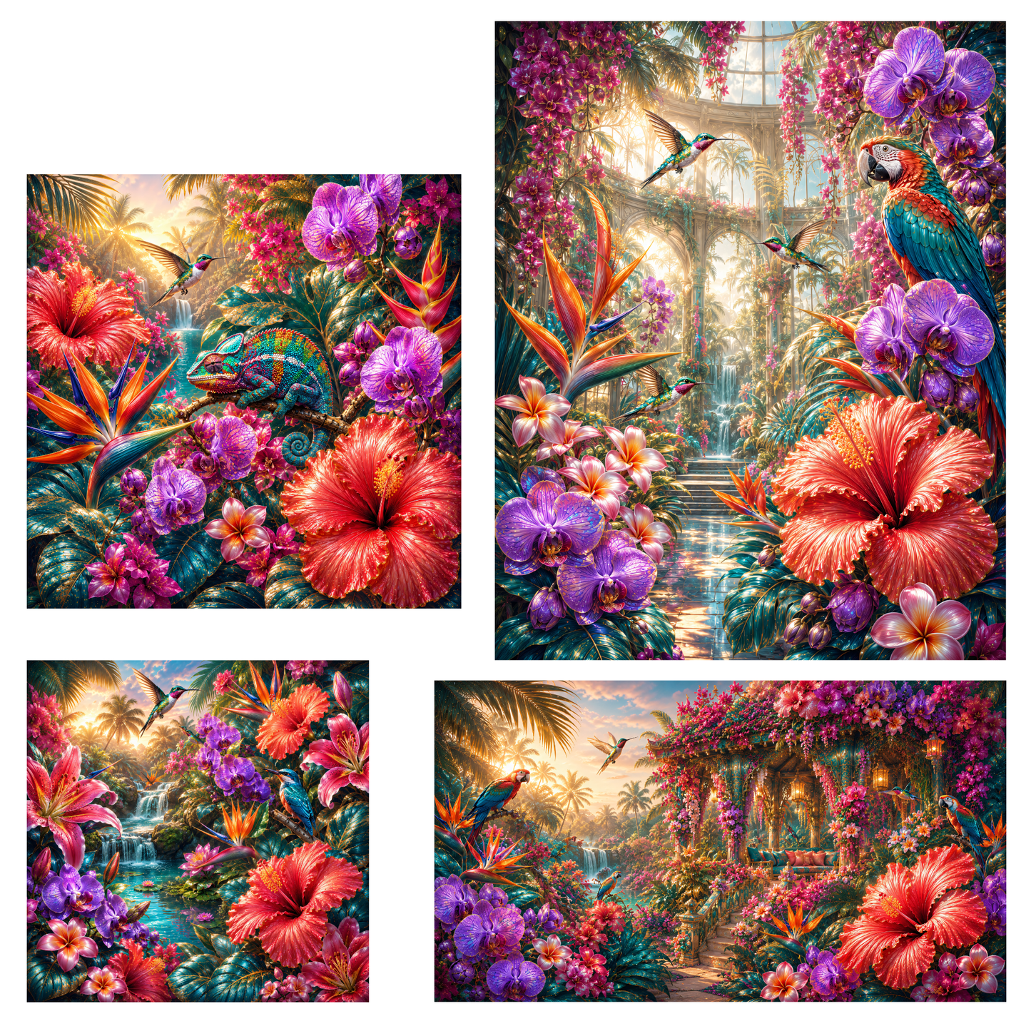 Colorful Tropic Clipart Set – 46 Tropische Sommer PNGs (300 DPI)
