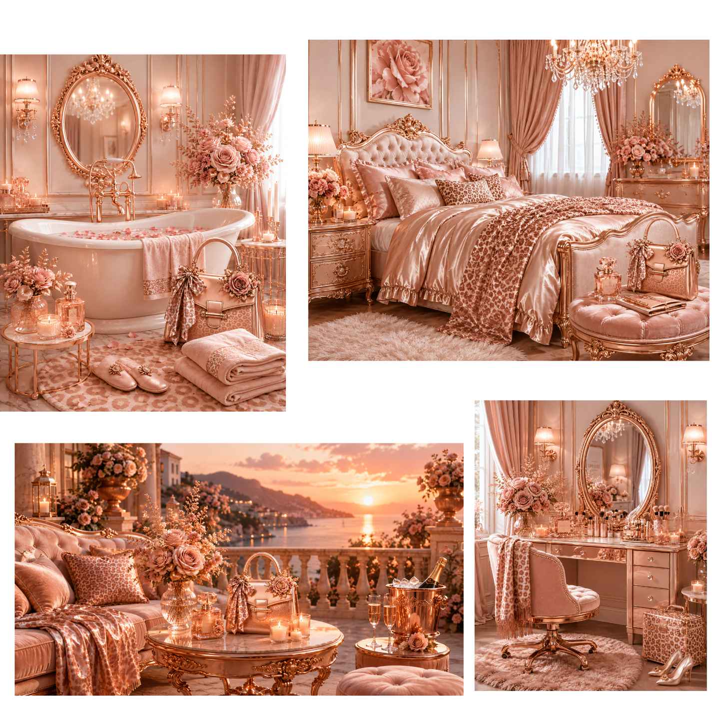 Roségold Leo – Digitales Clipart Set