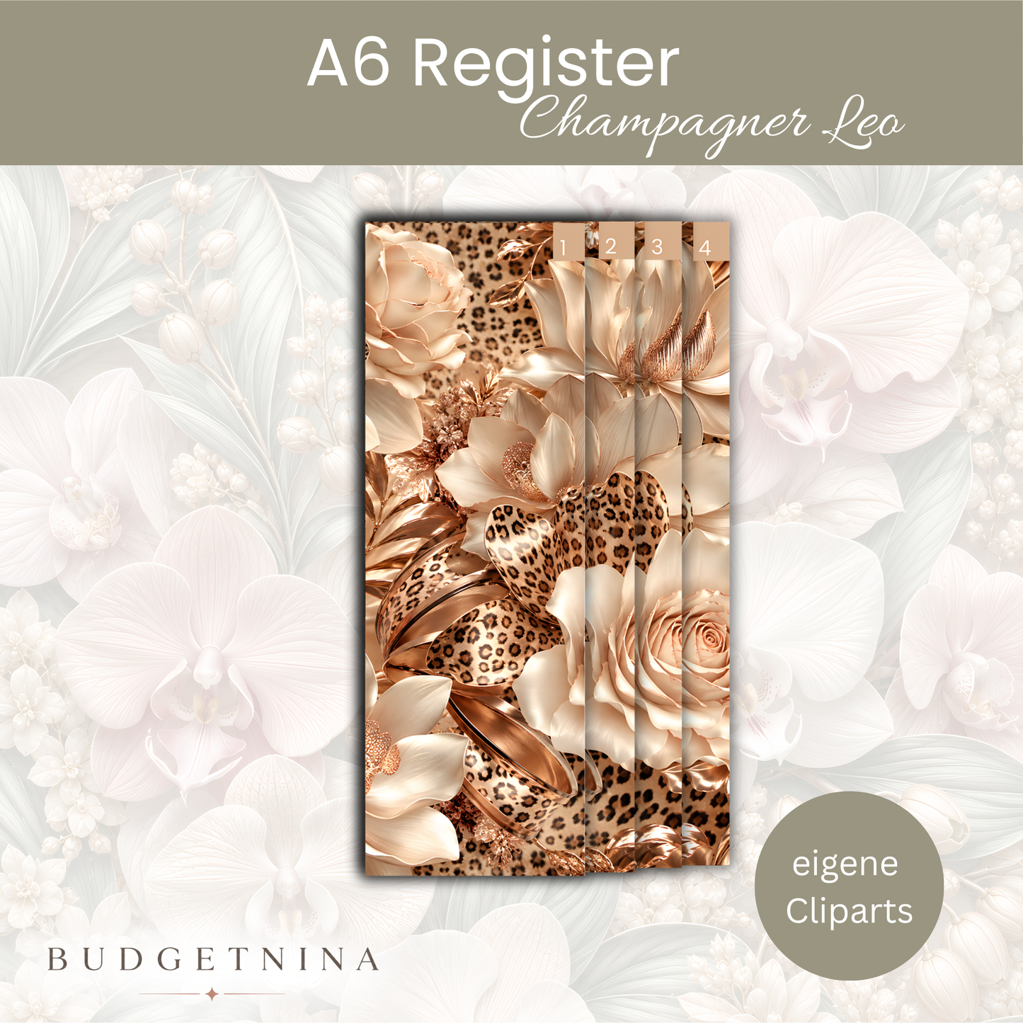 Champagner Leo – 4er Register Set A6
