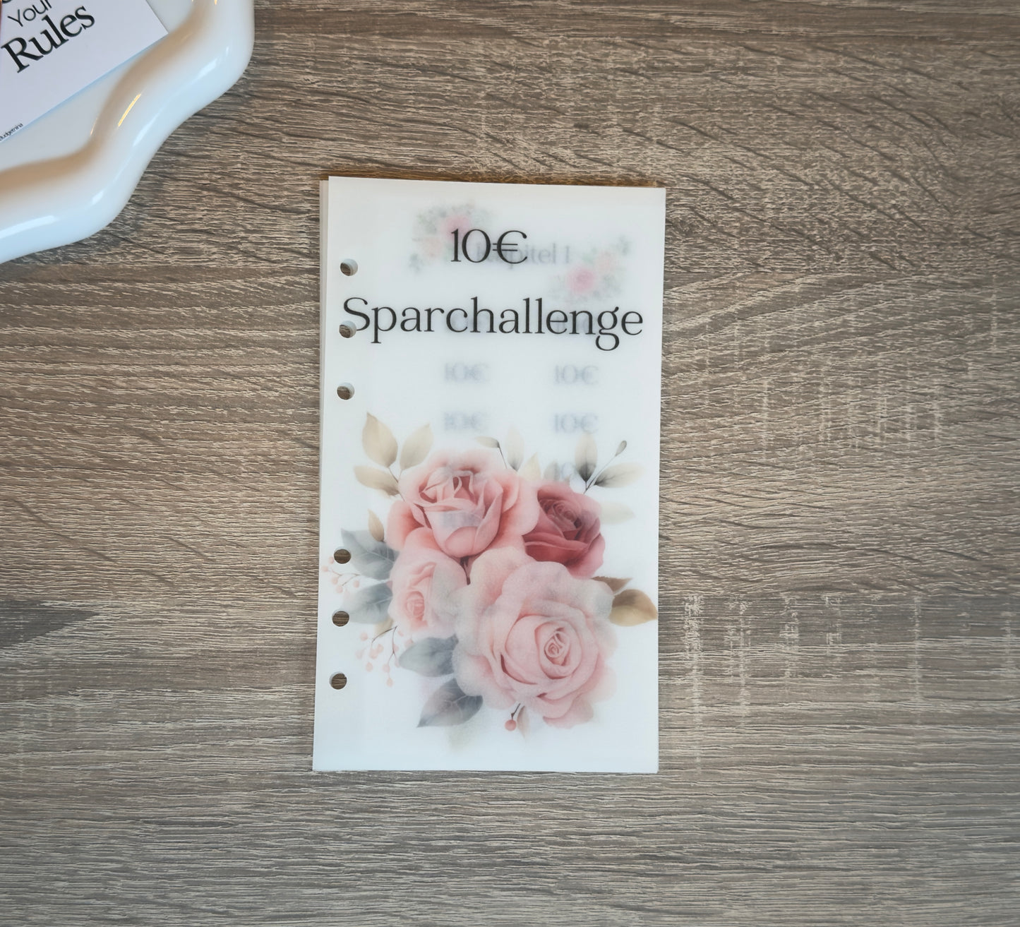 10€ Sparchallenge A6 Budget Binder Spar-Challenge 10€ Budgetind Binder A6 Challenge