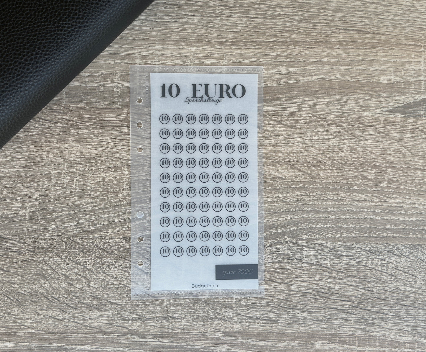 A6 Sparchallenge mit Umschlag – 5€, 10€, 20€ oder 50€ | Wiederverwendbar