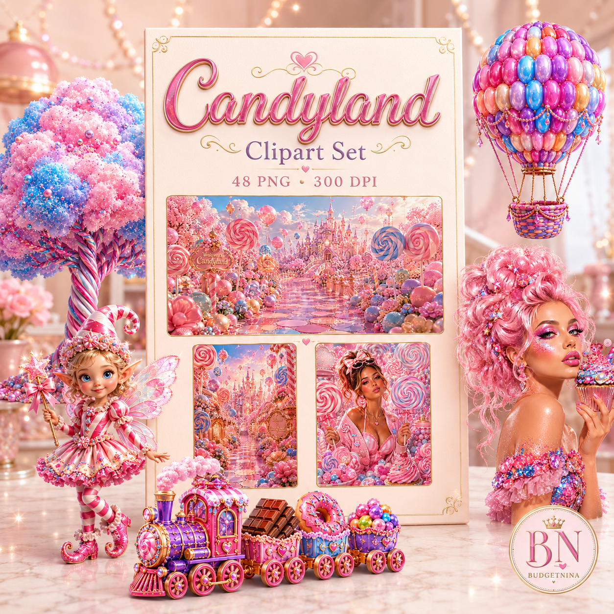 Candyland CLipart Bundle - 48 High-Res Cliparts