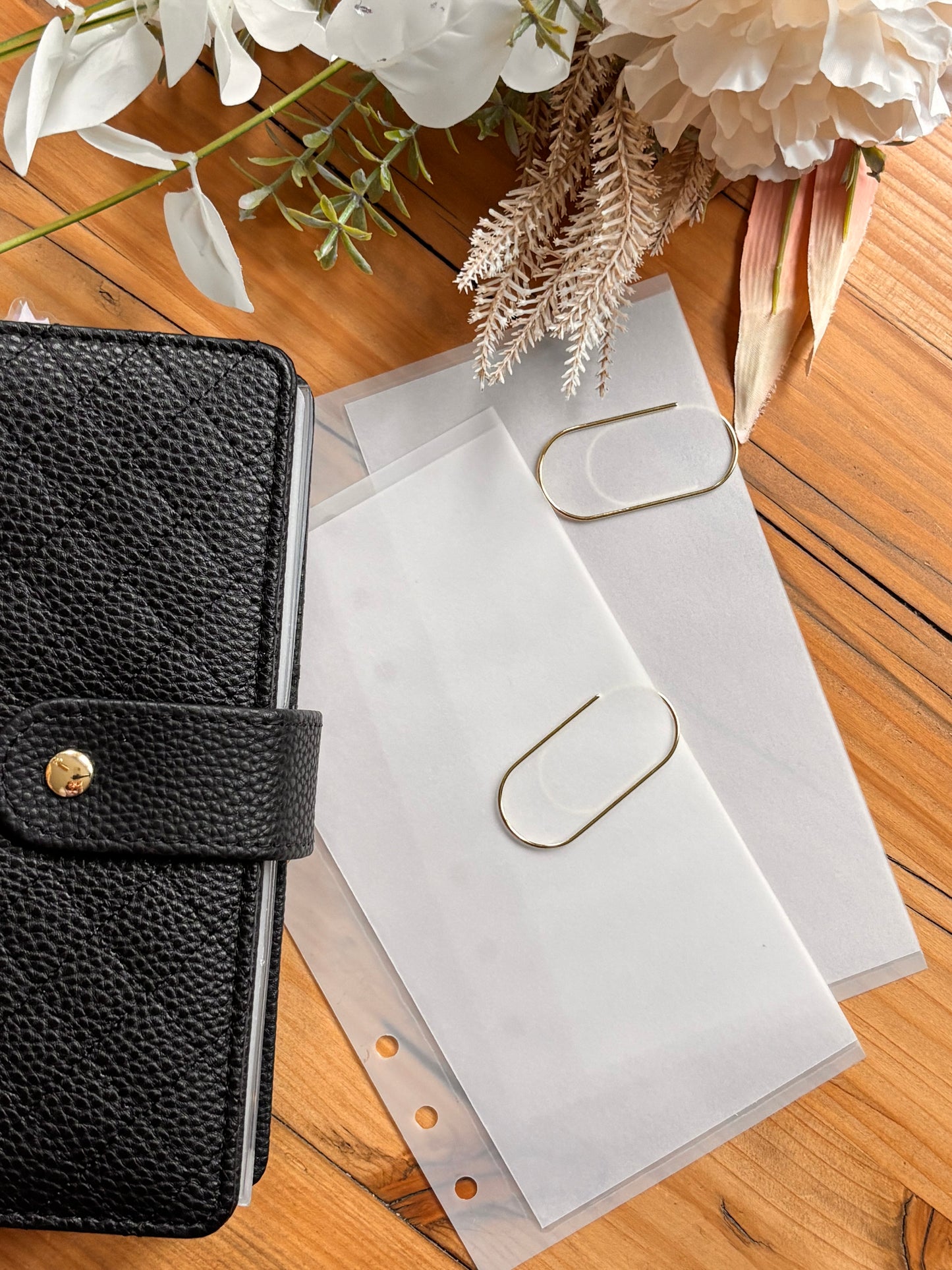 Große Büroklammern – 5er Set in Schwarz, Roségold oder Gold | Budget Binder & Cash Stuffing Accessoires