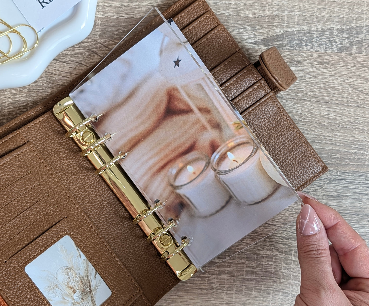 A6 Acryl Deckblatt Clear | Transparentes A6 Cover für Budget Binder | Edles Planner Deckblatt aus Acryl | Cash Stuffing Zubehör