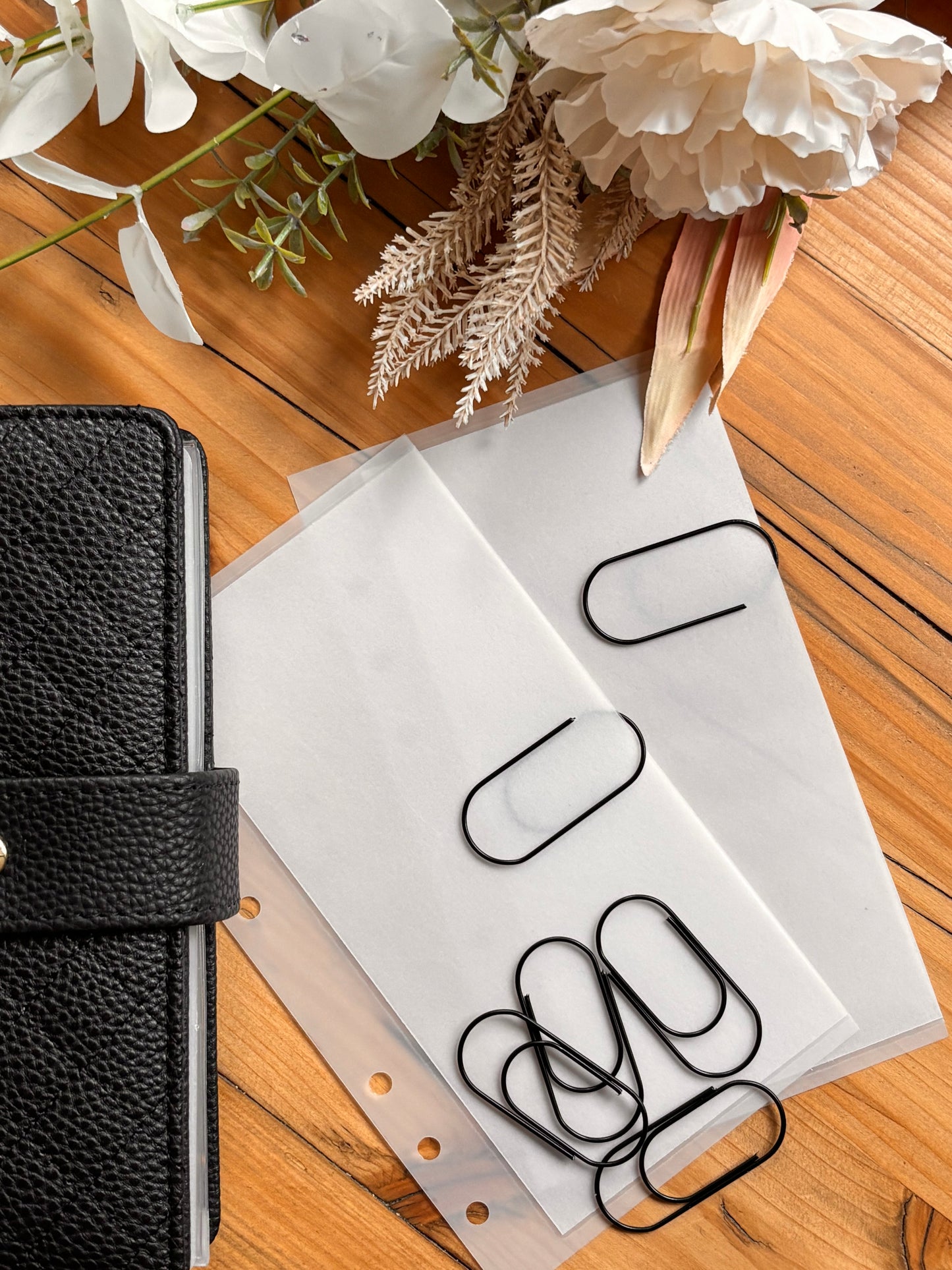 Große Büroklammern – 5er Set in Schwarz, Roségold oder Gold | Budget Binder & Cash Stuffing Accessoires