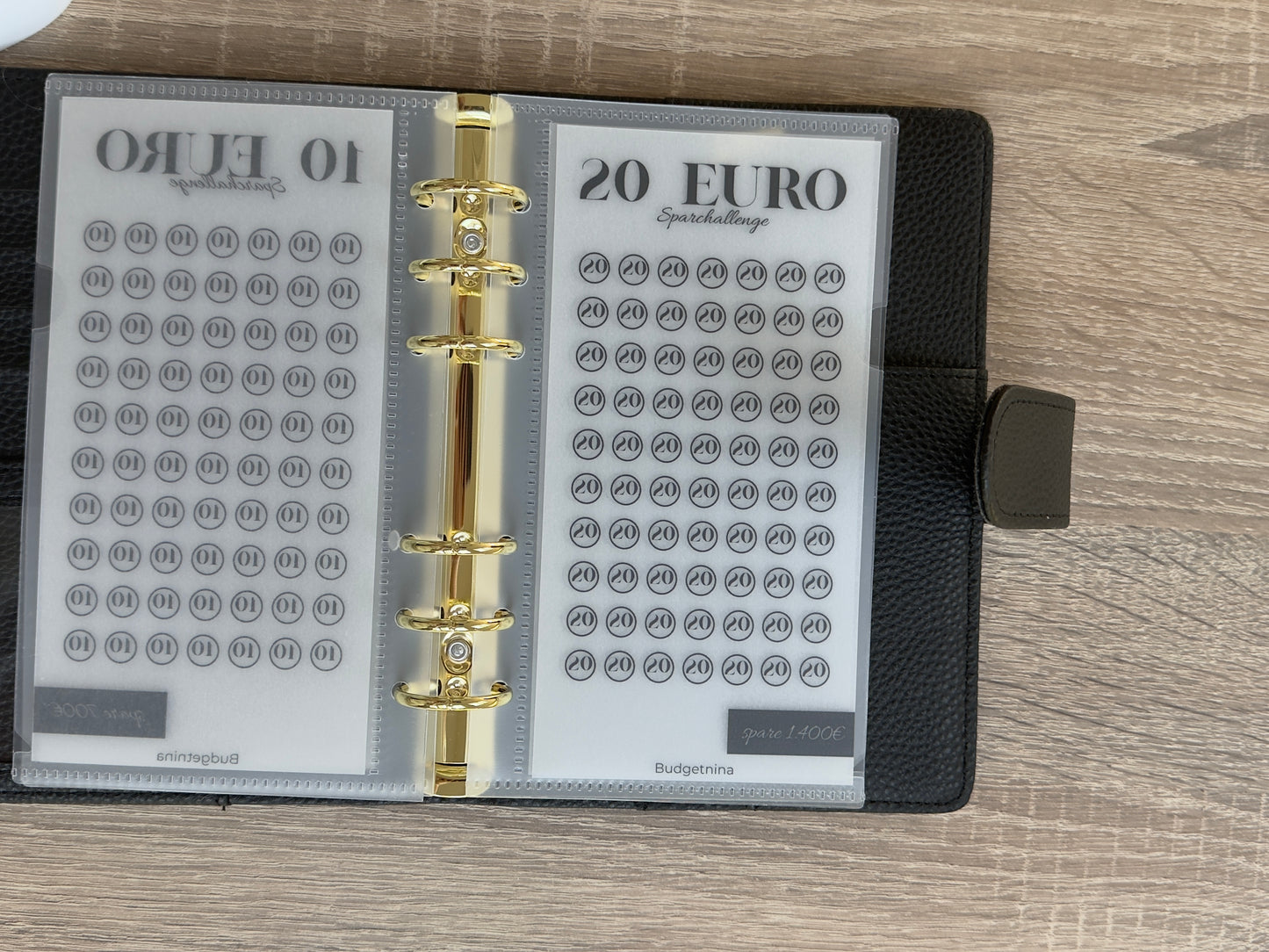 A6 Sparchallenge mit Umschlag – 5€, 10€, 20€ oder 50€ | Wiederverwendbar
