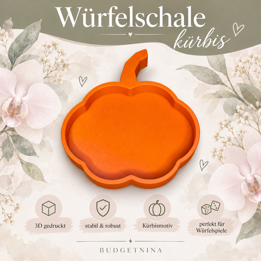 Würfelschale - Kürbis