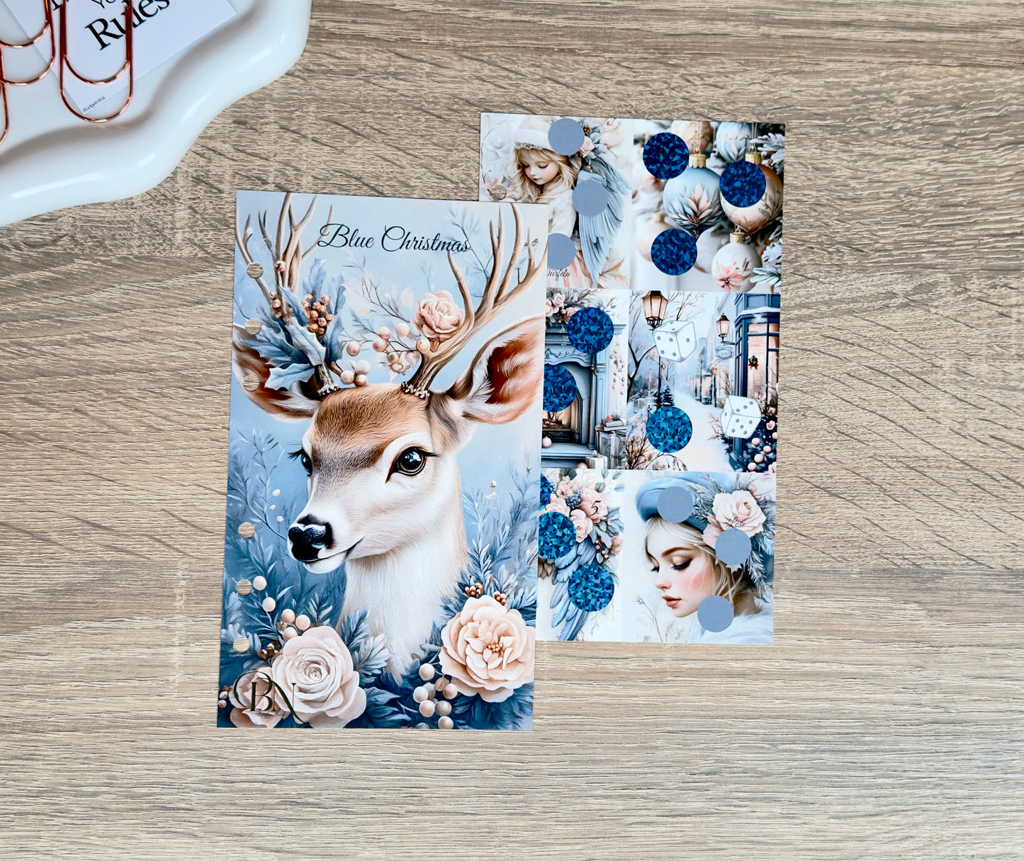 A6 mini Jahreschallenge Blue Christmas