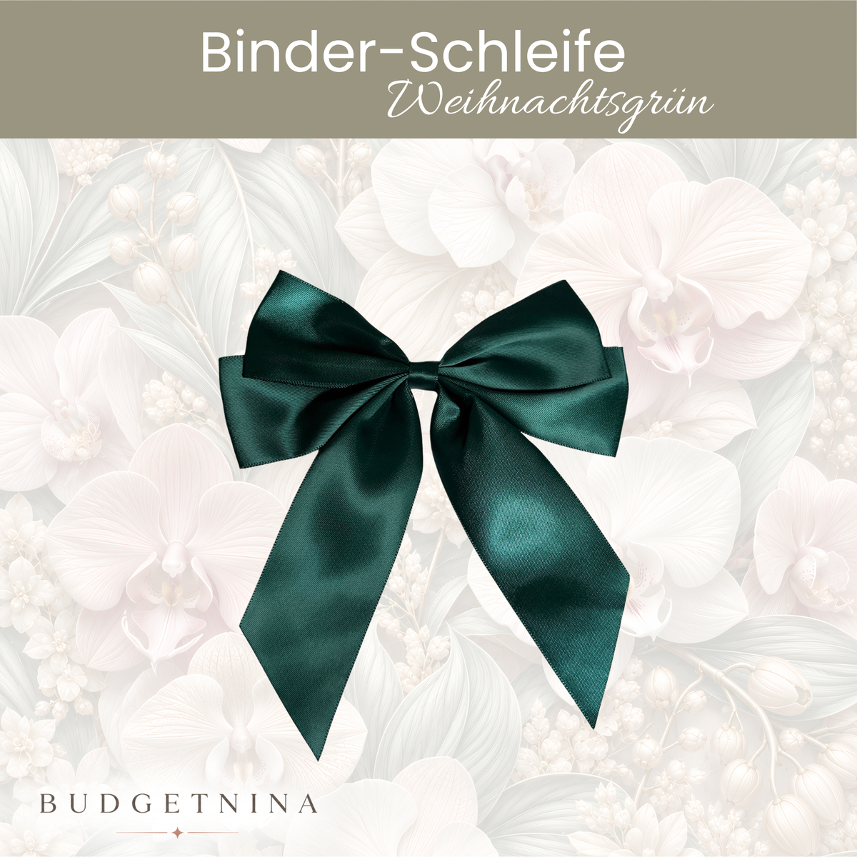 Binder Schleife - Weihnachtsgrün