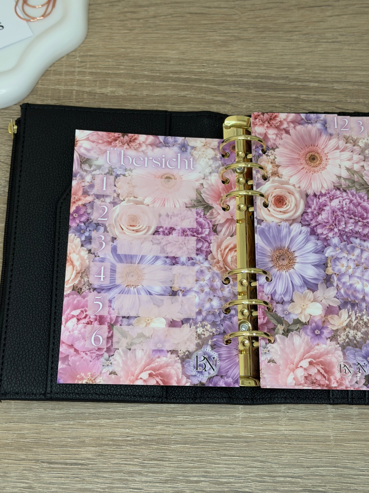 Pastell Blumen Register A6 B-Ware