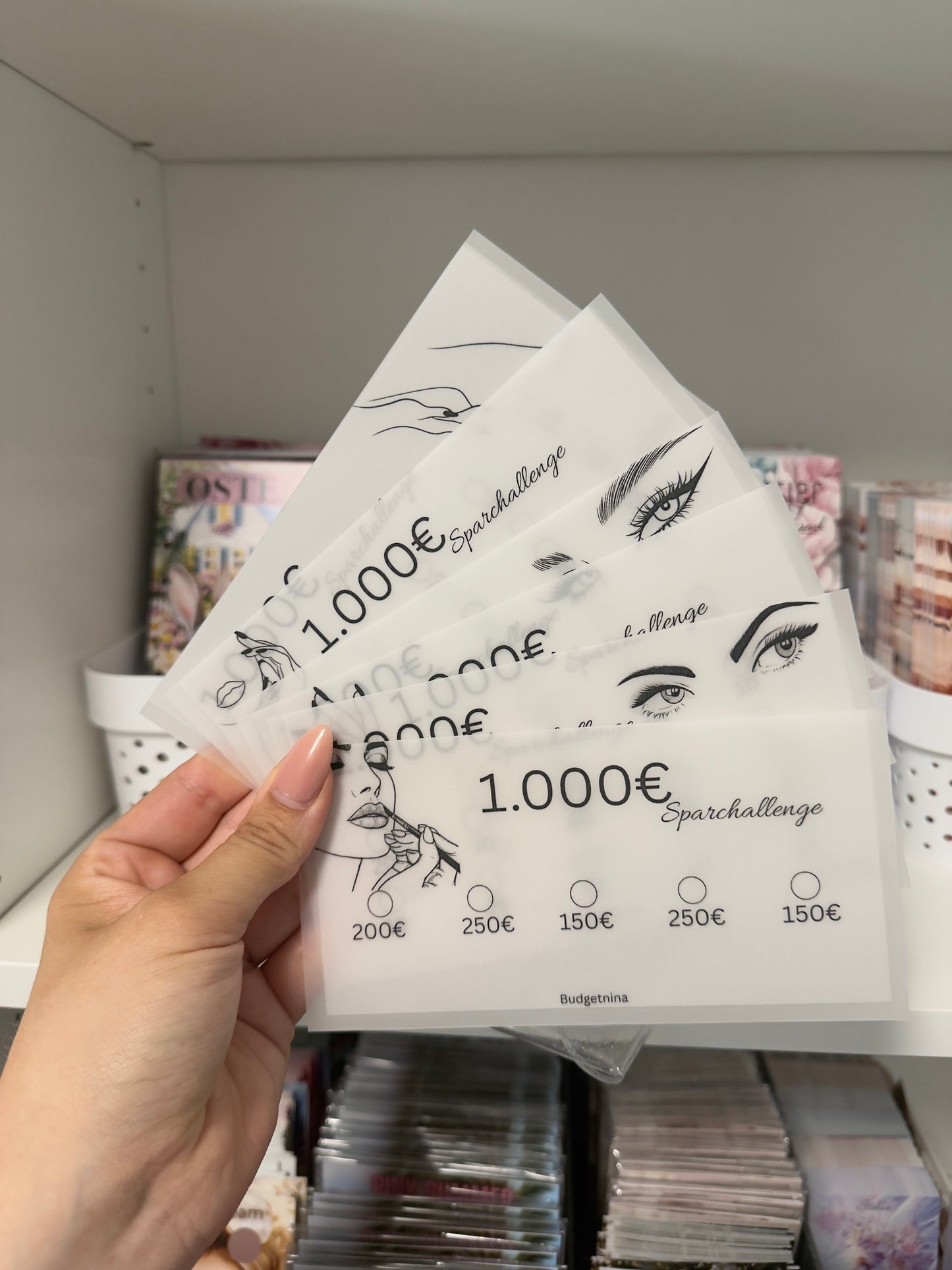 1.000€ Beauty Sparchallenge inkl. Glitzer pouch