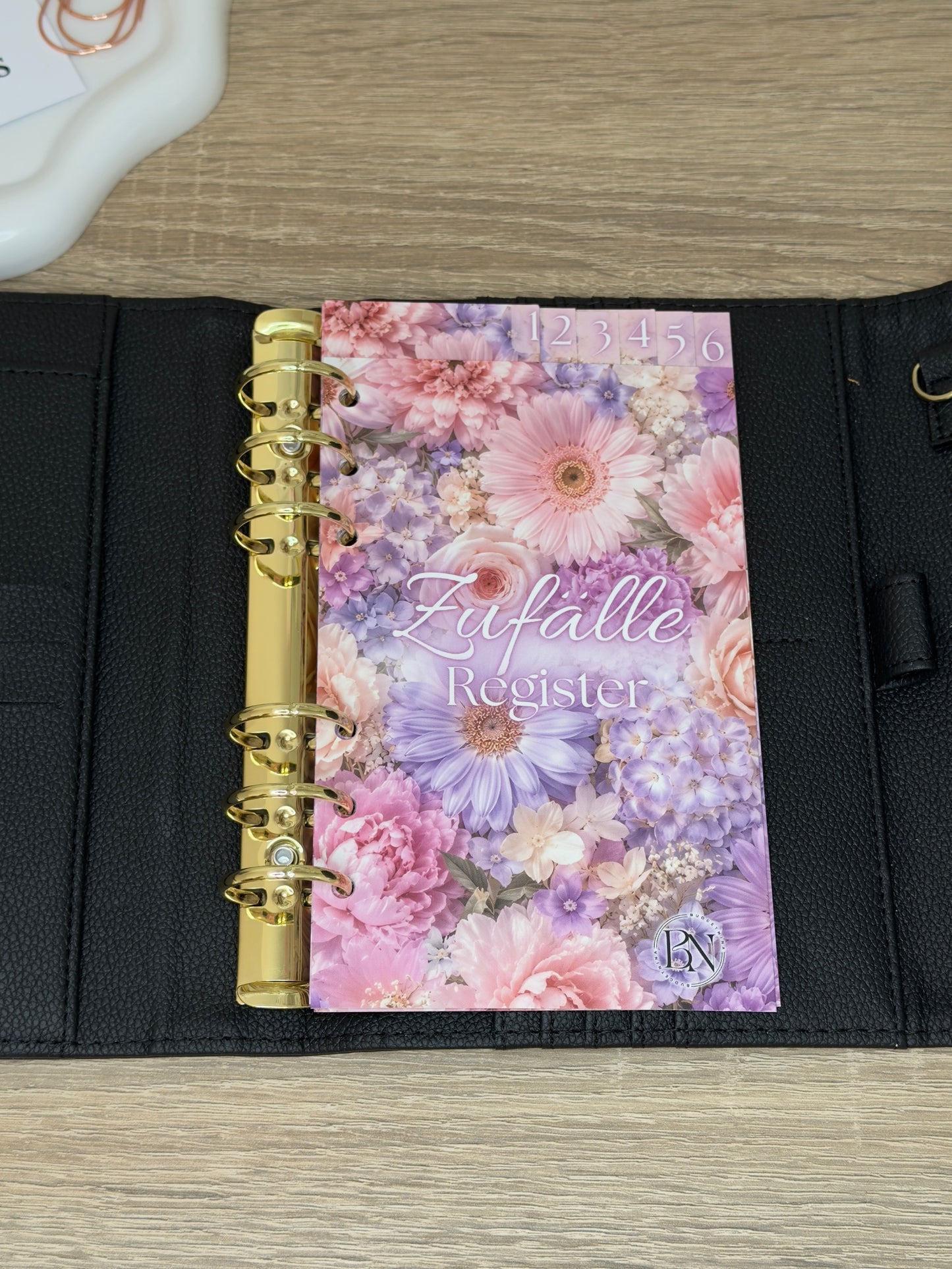 Pastell Blumen Register A6 B-Ware