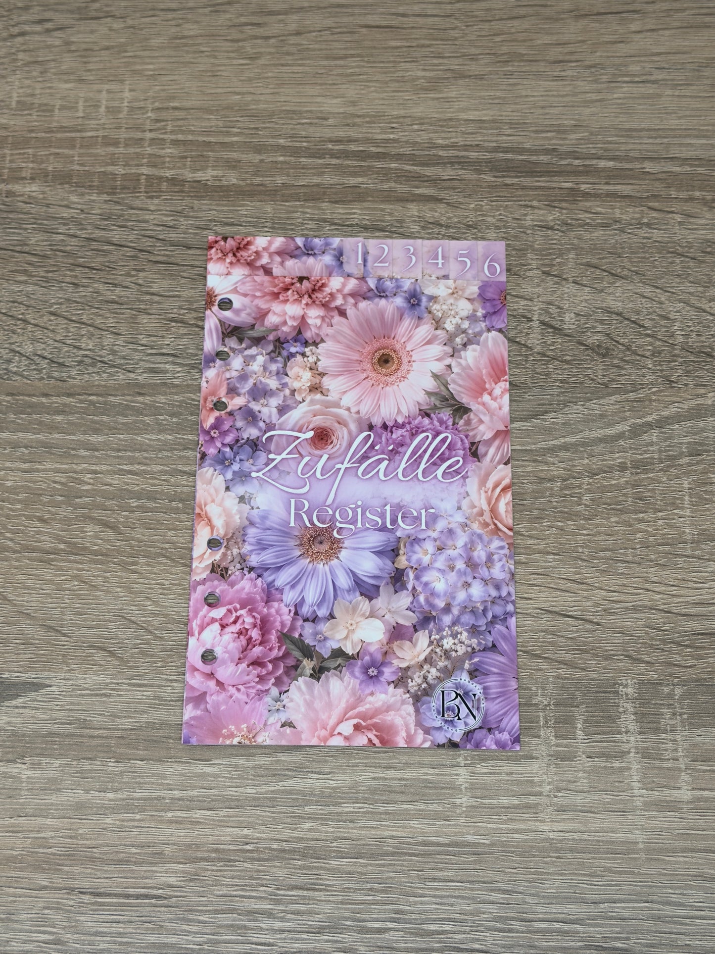 Pastell Blumen Register A6 B-Ware